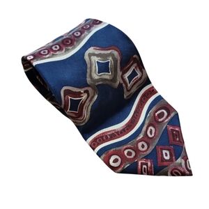 Albert Nipton Imported Silk Geometric‎ Vintage Mens Designer Luxury Tie 58 Long